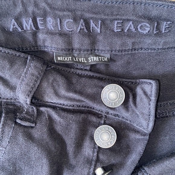 American Eagle “Next Level Stretch” Black Ripped Jeans - Picture 4 of 4